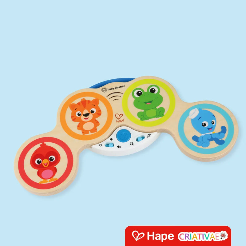 Bateria Musical Infantil de Madeira com Tecnologia Magic Touch Ritmos Guiados – Hape