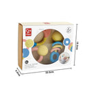Kit Sensorial Premium para Bebês – Mordedores e Chocalhos de Madeira com Texturas e Cores Suaves – Hape
