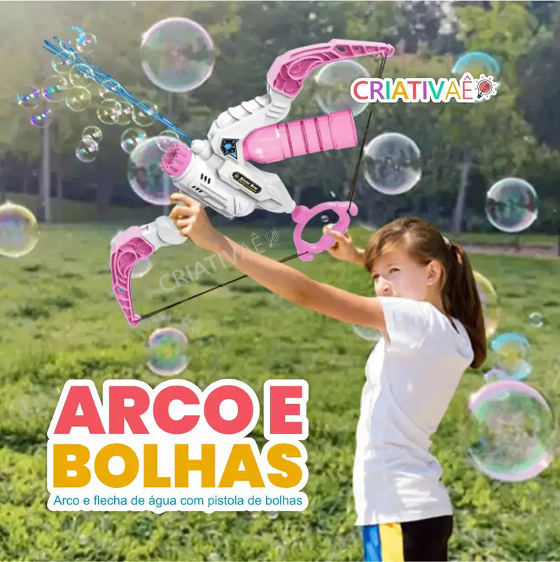 Arco e Bolhas - Arco e flecha de água com pistola de bolhas