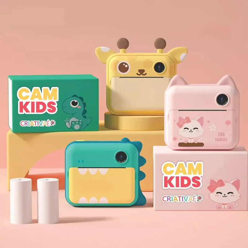 Cam Kids - Câmera Infantil de Impressão Instantânea Criativaê