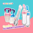 Combo Alimentadinho (Chupeta Alimentadora + Colher de Frutas + Mamadeira Alimentadora)
