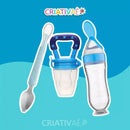 Combo Alimentadinho (Chupeta Alimentadora + Colher de Frutas + Mamadeira Alimentadora)