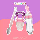 Combo Alimentadinho (Chupeta Alimentadora + Colher de Frutas + Mamadeira Alimentadora)