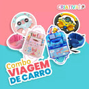 Combo Viagem de Carro (Organizador de carro + Almofada para cabeça + Volante Interativo)