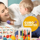 Cubo Geometric - Brinquedo Desenvolvimento Sensorial Montessori