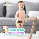 Kit 4 Fraldas Reutilizáveis para desfralde Confort Baby