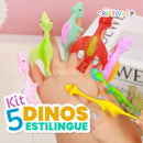 Kit 5 DinosEstilingue - Dinossauros Estilingues que Grudam