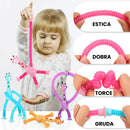 Kit com 4 Giraesticas - Girafas Fofas e Coloridas para Desenvolvimento Motor