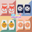 Kit com 4 Joelhetas - Joelheiras de Tecido Respirável Acolchoado