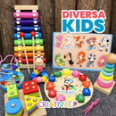 KIT Diversa Kids com 7 Brinquedos Educacionais Montessori
