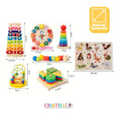 KIT Diversa Kids com 7 Brinquedos Educacionais Montessori
