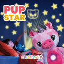Pup Star Criativaê - Pelúcia Fofa com Projetor de Luzes Antialérgico