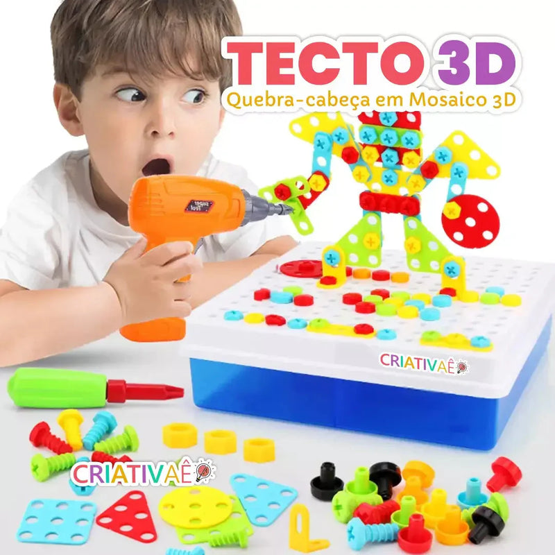 Tecto 3D - Brinquedo de Quebra-cabeça em Mosaico 3D