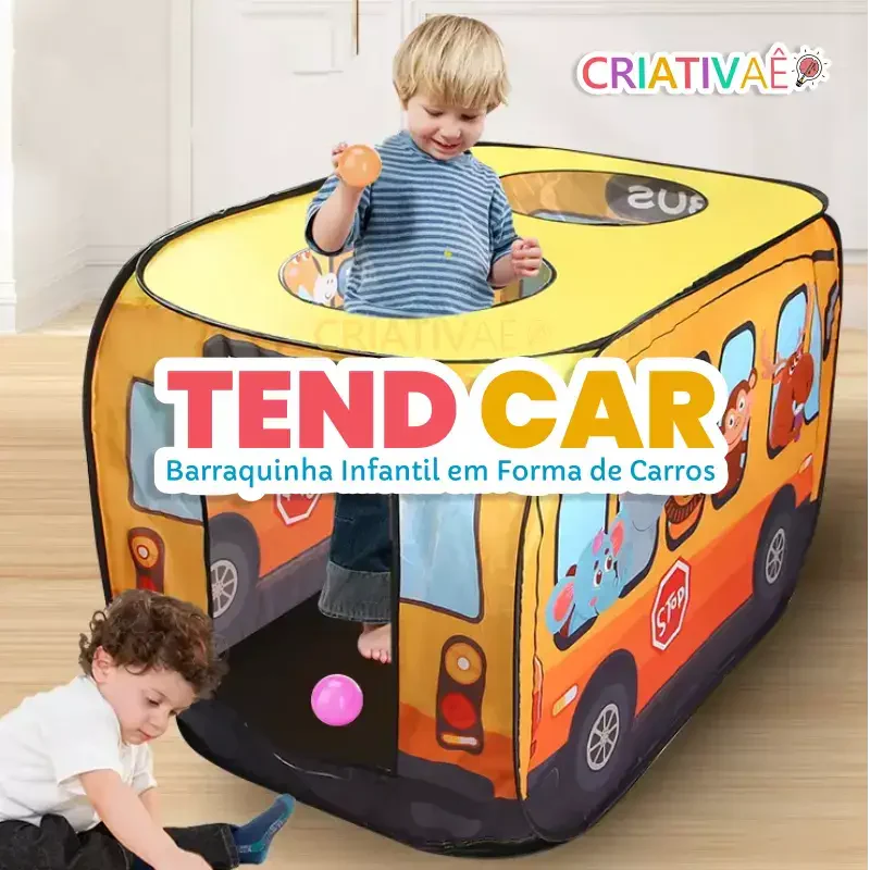 TendCar Criativaê - Barraca Infantil Portátil e Resistente em Forma de Carro