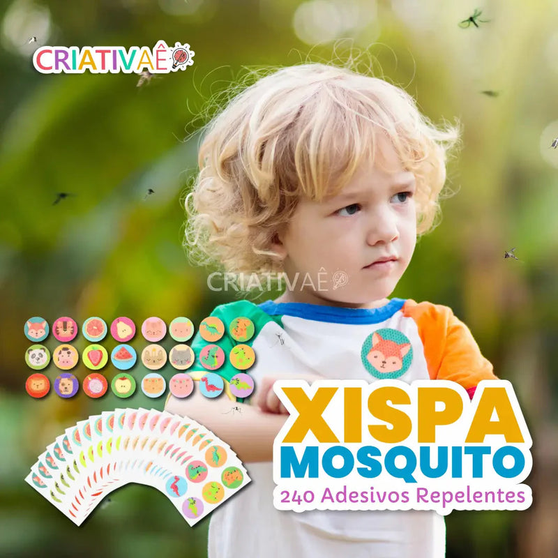 Xispa Mosquito - 240 Adesivos Repelentes Hipoalergênicos contra Mosquitos